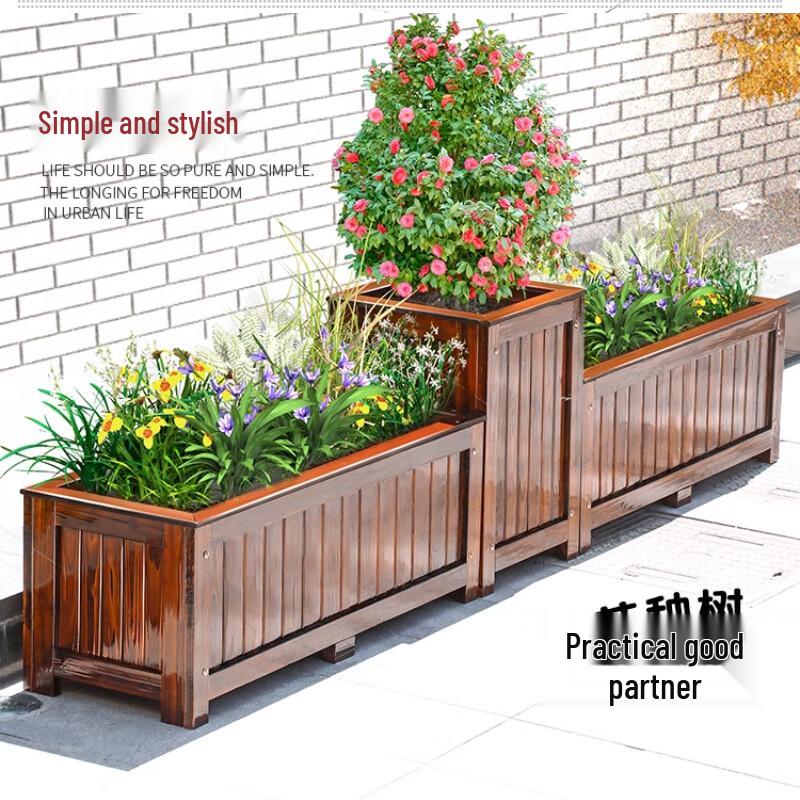 Outdoor Anti-Corrosion Wooden Planter Box