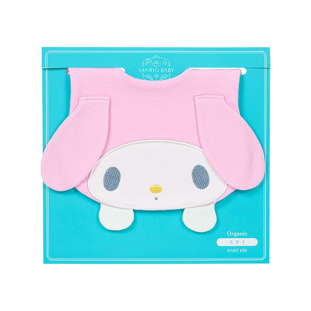 Sanrio Baby My Melody Character Baby Mealtime Soft Organic Baby 019089 Bib, Bib, Apron, Gift, 100% Cotton, Cotton, Gift,