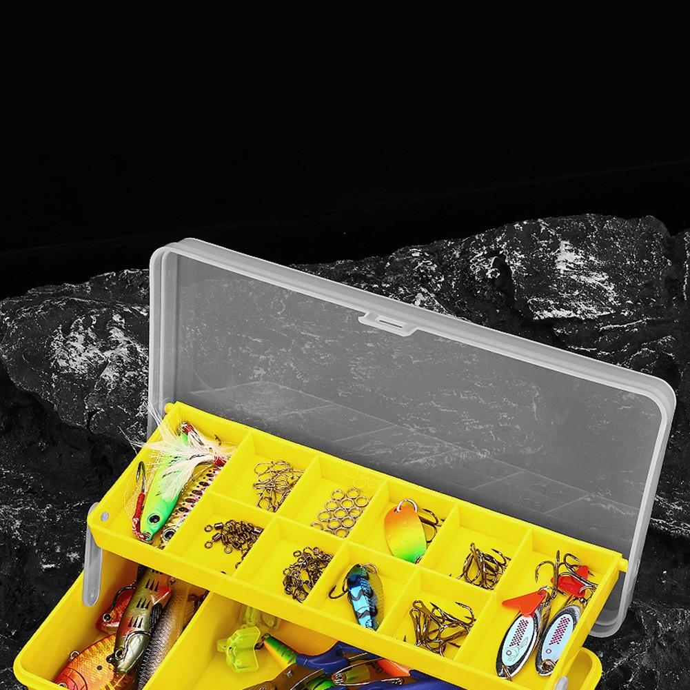 Two Layer Fishing Box with Multi Compartment Design for Efficient Storage