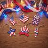 Independence Day Decorations: 6 American Flags, Wooden Plaques, Independence Day Parties, Election Decorations