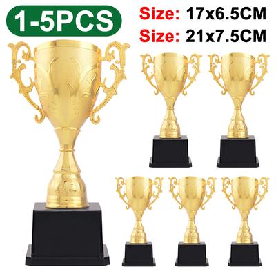 Plastik Gold Belohnung Trophäenbecher Fußballmedaillen Pokal Frühe Lernspielzeuge Fußballgeschenke für Spiel Schule