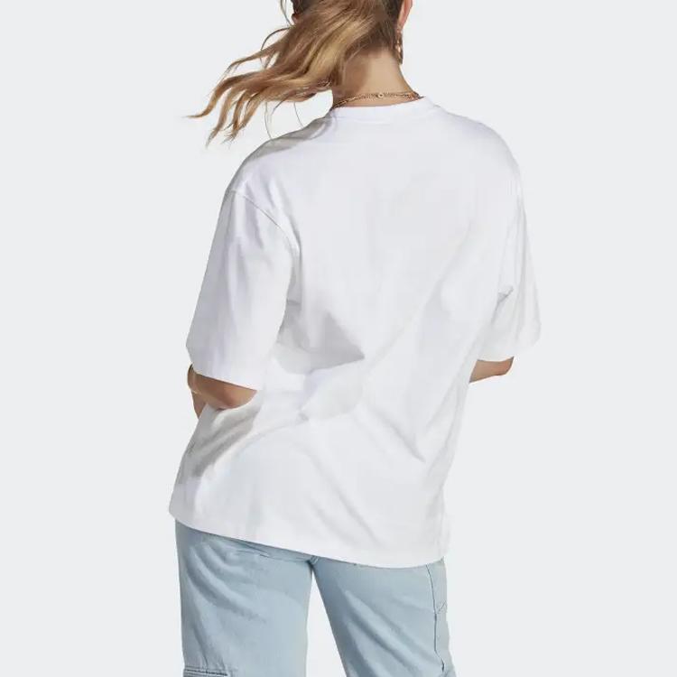Adidas Originals Adicolor Essentials Loose Fit Crew Neck T-Shirt With Plain Logo Women Tops White IA6461
