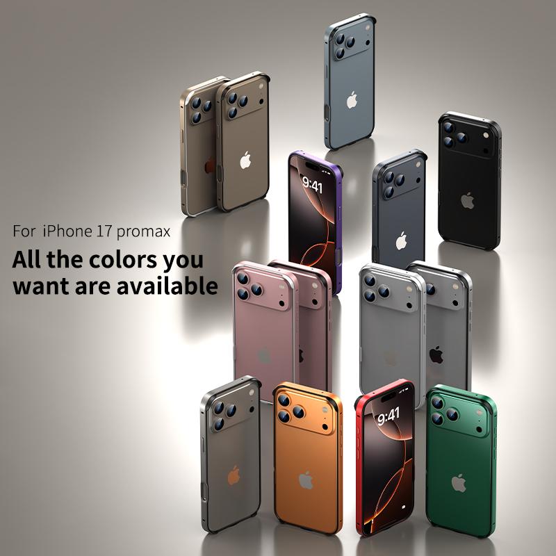 Custodia in lega di alluminio con dissipazione del calore per iPhone 17 Pro Max Air 16 15 14Plus 13 Robusta Sottile Antiurto Bumper Cover Protettiva