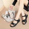 Slope heel open-toed Velcro one-button casual heightening sandals summer new platform sandals