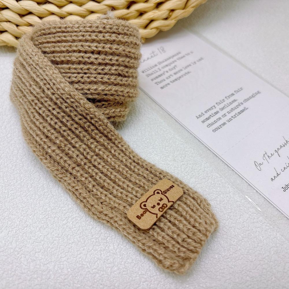 

DIY Fashion Doll Knit Scarf Handmake Multi-colors Dolls Accessories Casual Wear Little Bear Scarves For 20cm Cotton Dolls хаки