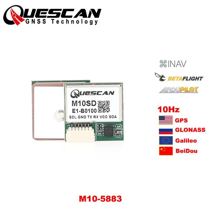 QUESCAN 18mm Drone FPV M10 GPS Module with Compass for RC Airplane Betaflight Pixhawk ArduPilot INAV GPS Galileo GLONASS BeiDou