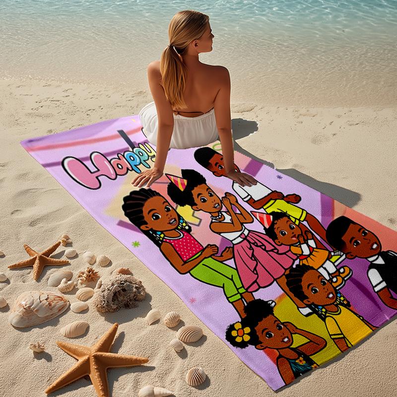 Proof Beach Towel with a Gracie's Corner3 Pattern - Soft,absorbent,quick-drying,machine Washable - Perfect for Swimming,camping,bathing