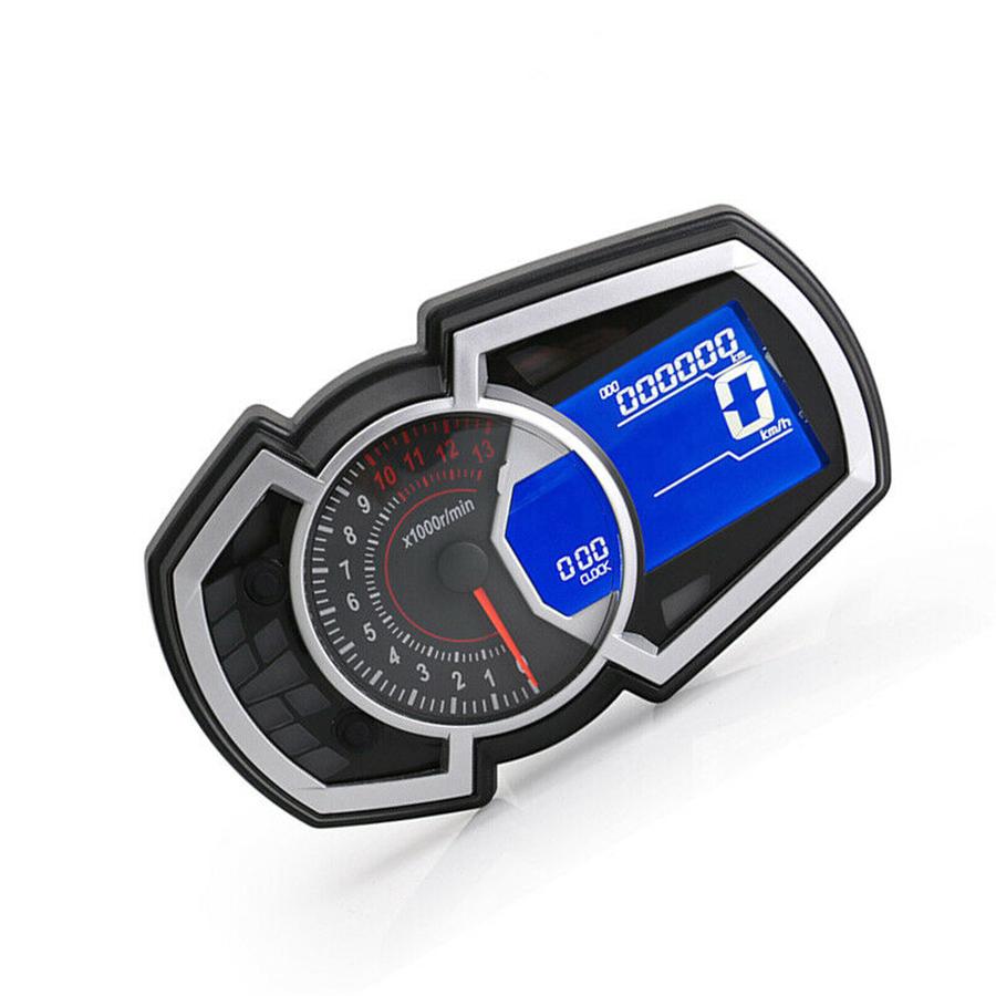 13000RPM DIY Universal 1,2,4 cylinder LCD Motorcycle Racing Street Bike Speedometer Odometer RPM Speed Fuel Gauge