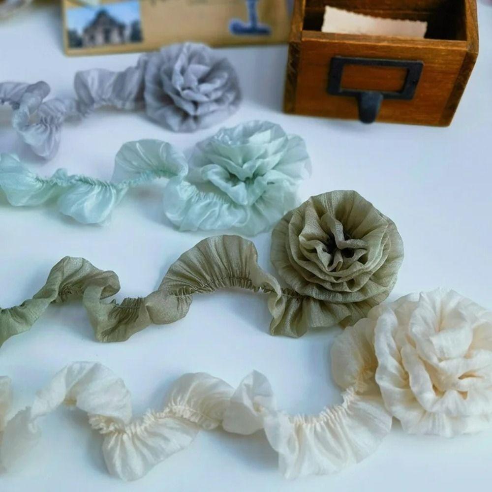 3cm Wide Ruffle Sewing Fabric Polyester Clothing DIY Supply Pleated Lace Ribbon  Dress Decoration