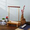 Natural Rosewood Chinese Brush Pen Holder with Bamboo Base Calligraphy Rest Ink Hanger 10 Needles Writing Brush Holder
