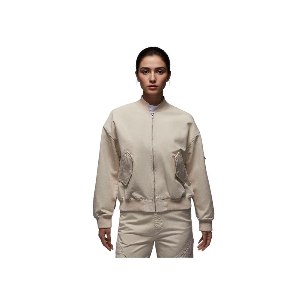 Jordan Giacca Sportiva Casual Comoda Renegade Tessuta con Zip sulla Spalla a Manica Lunga Donna giacche Leggendaria-Marrone Chiaro FV7147-203