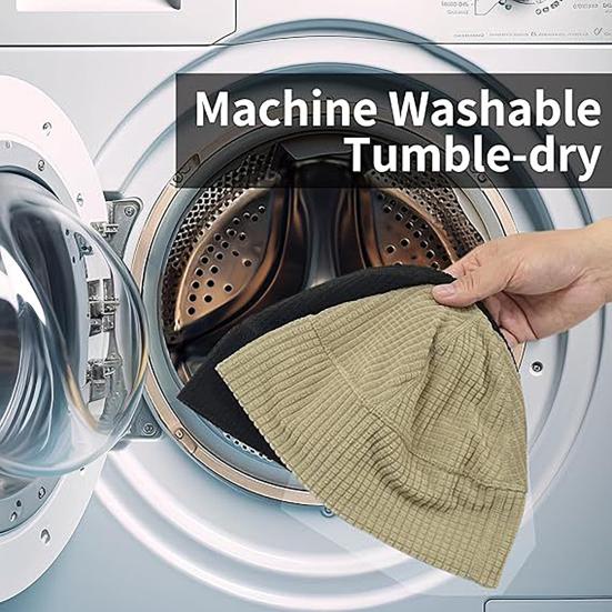 Autumn Winter Knitted Skull Cap Men Women Warm Thermal Hat Cold Weather Outdoor Cycling Skiing Running