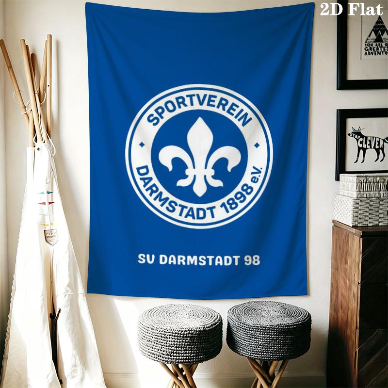 SV Darmstadt 98 Wall Tapestry Aesthetic Wall Hanging Printed Fabric Blanket Decorative Tapestries for Bedroom Living Room Home Decor