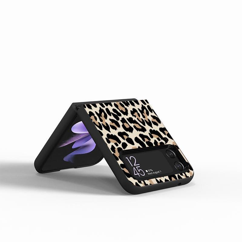 Leopard Print Z Flip 7 Phnoe Case For Samsung Z Flip 6 5 4 3 5G Galaxy ZFlip7 ZFlip4 ZFlip5 ZFlip6 ZFlip3 Phone Cover 4 Z Flip 7