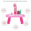 Educational Drawing Toys Set Painting Toy Projector Desk Tablet Learning Toy Tool Gift (Pink)