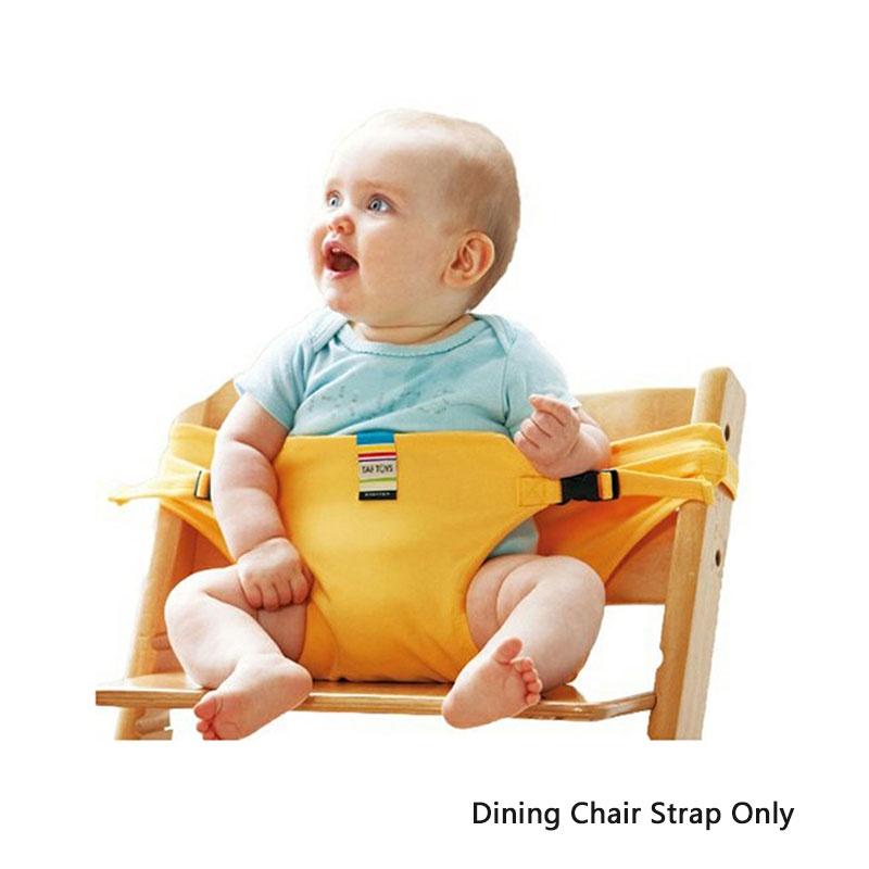 

Dining Baby Foldable Chair Belt Nonslip Adjustable Polyester Infant Portable жовтий