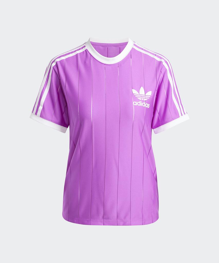 adidas 3S Pinstripe Tee - Purple / Iy7225
