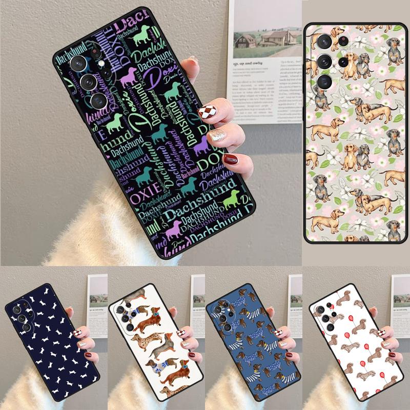 Pouzdro na telefon s jezevčíkem pro Samsung Galaxy note 10 pro S26 Ultra S23 S24 FE S25 S21 S22 PLUS nárazuvzdorný kryt