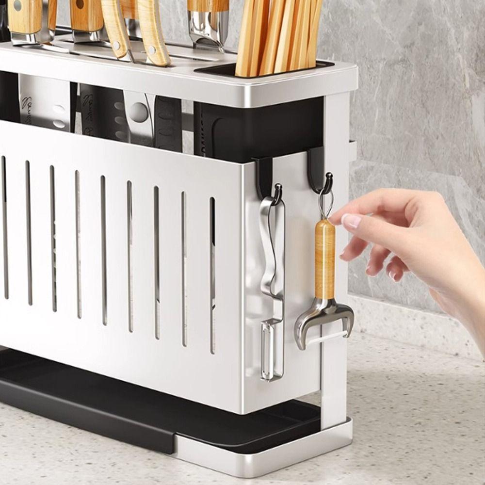 Carbon Steel Kitchen Storage Rack Multiple Brackets Drain Rack Chopstick Holder  Kitchen Use
