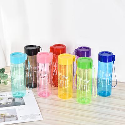 Trageseil Bunt Wasserbecher MY BOTTLE Mit Becherdeckel Transparent Tragbar Universal Saftbecher Geschenkbecher
