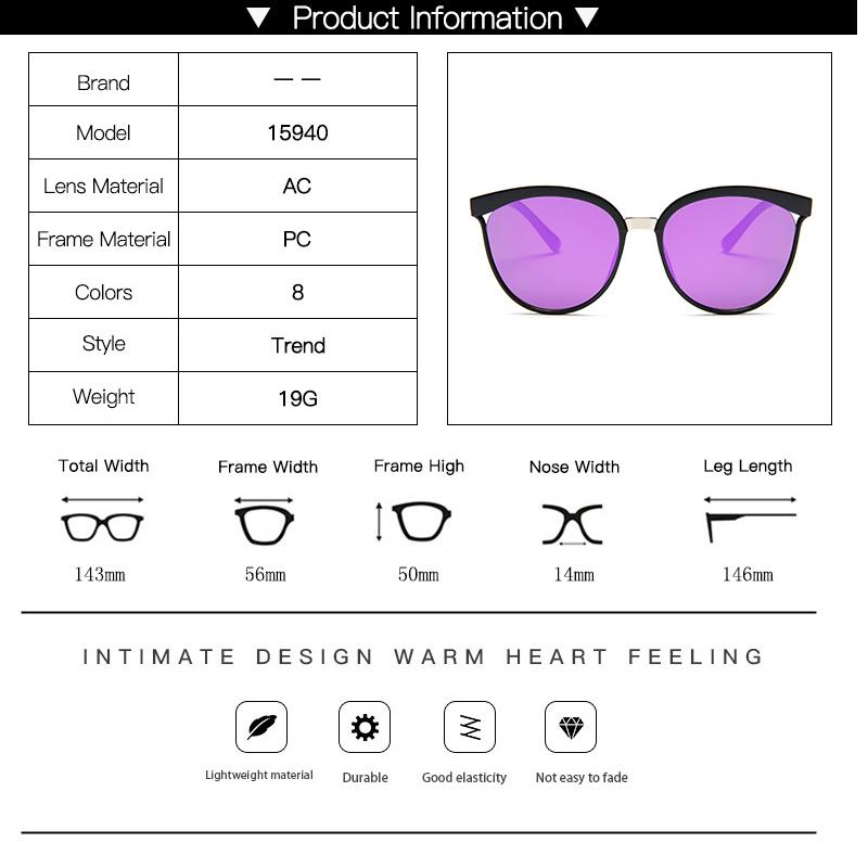 Retro Eyewear UV400 Anti Glare Plastic Gafas Luxury Sunglasses Oculos Women Cat Eye Classic Sun Glasses Outdoor Accessories