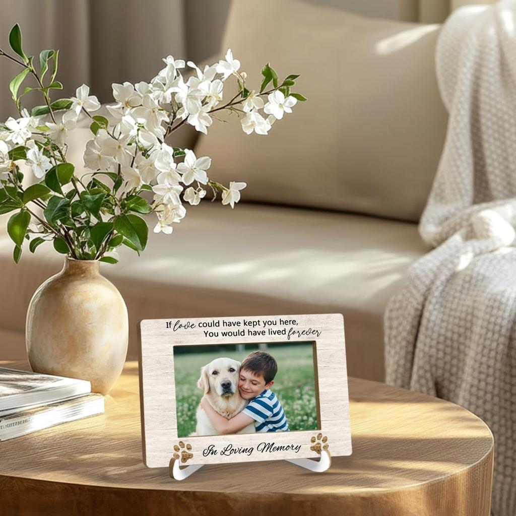 Dog Memory Memorial Gifts 4x6 Picture Frame, Dog Loss Sympathy Gifts Photo Frame, Pet Dogs in Loving Memory Picture Photo Frames 4"x6"for Desk