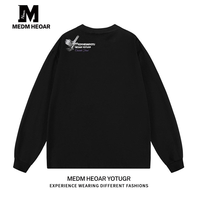 Medmheoar [Same Style as Hou Minghao] National Fashion Brand Long sleeves Shirt Men's and Women's T-shirt [Three Standard Complete]]