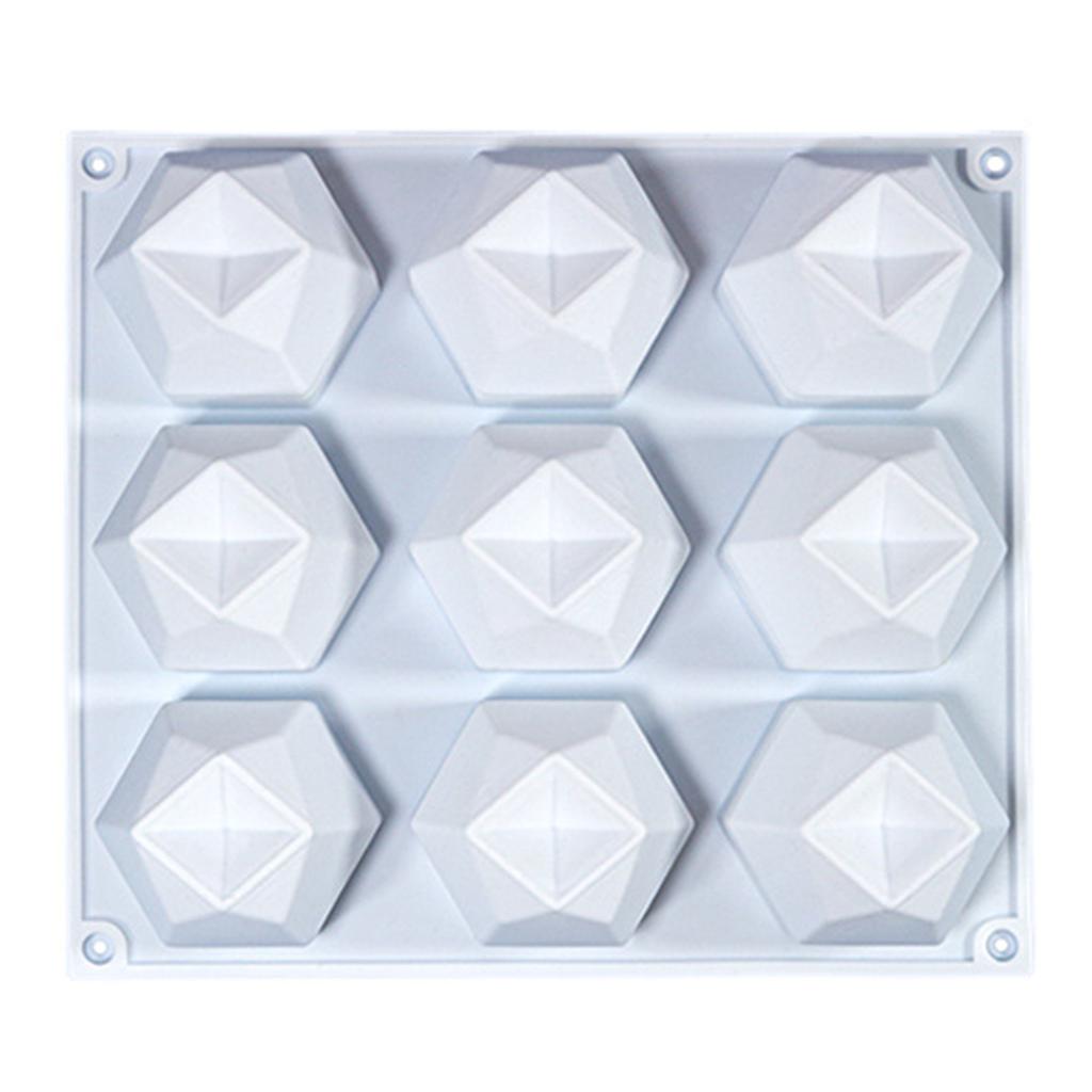 Diamond Ball Candle Mold Multi-sided Geometry-Candle Silicone Mould Handmade Soap Mold for DIY Fondant Cake Candy-Decor
