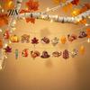 Herbst Hängende Dekorationen 12/24/36 Stück Thanksgiving Holzdekoration, Kürbis Ahornblatt Herbst Thema Dekor Truthahn-Ornament, Erntedankfest Party