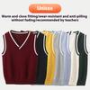 100% Cotton Teenage Kids Knit Vest Boys & Girls School Uniform Sweater Vest V-neck Pullover Preppy Style Children Top Clothes