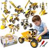 HOMETTER Educational Toy, STEM, 10- In-1 Building Blocks for Preschool Children, Engineering Toy, Creative Set, Gift for Boys Aged 3+ Years