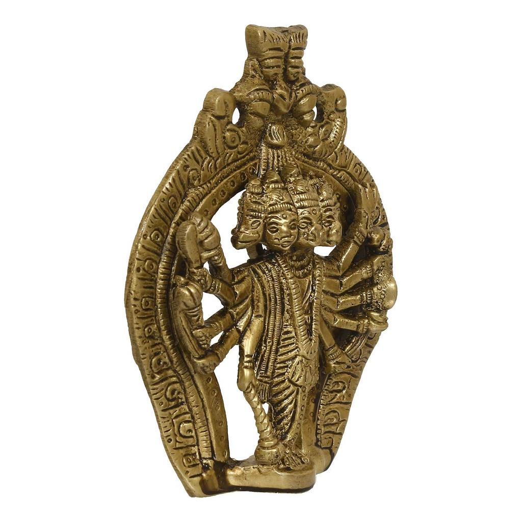 CraftIndia Panchmukhi Lord Hanuman Brass Idol Statue