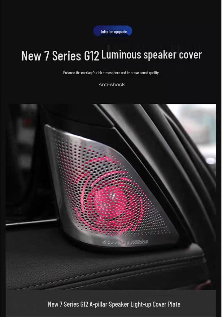 BMW Bowers & Wilkins Tweeter Speaker A-Pillar Luminous Cover Upgrade