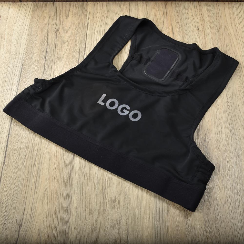 Customized Smart Sports Vest for Football Players Anti-Sweat Health Care Device Heart Rate Monitoring Timing Monitoring Tracking чёрный