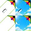 Triangular Kids Kite With Polyester Material And Double Tails For Outdoor Flying And Gift Giving