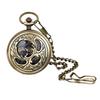 Lancardo Pocket Watch with Necklace for Men and Women, Automatic Mechanical Movement, Non-Waterproof, Retro Antique Roman Mathematical Dial, Unisex, P