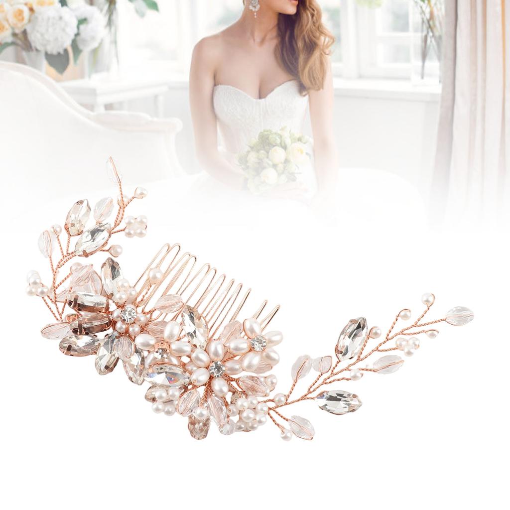 Pearl   Wedding Hair Comb Elegant Bendable Pearl Hair Pieces Bridal Wedding Hair Accessories