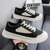 Men's Shoes Breathable Canvas Shoes 2025 Summer New Low-top Sports and Leisure Shoes Men's Soft-soled Versatile Thick Baseplate Shoes