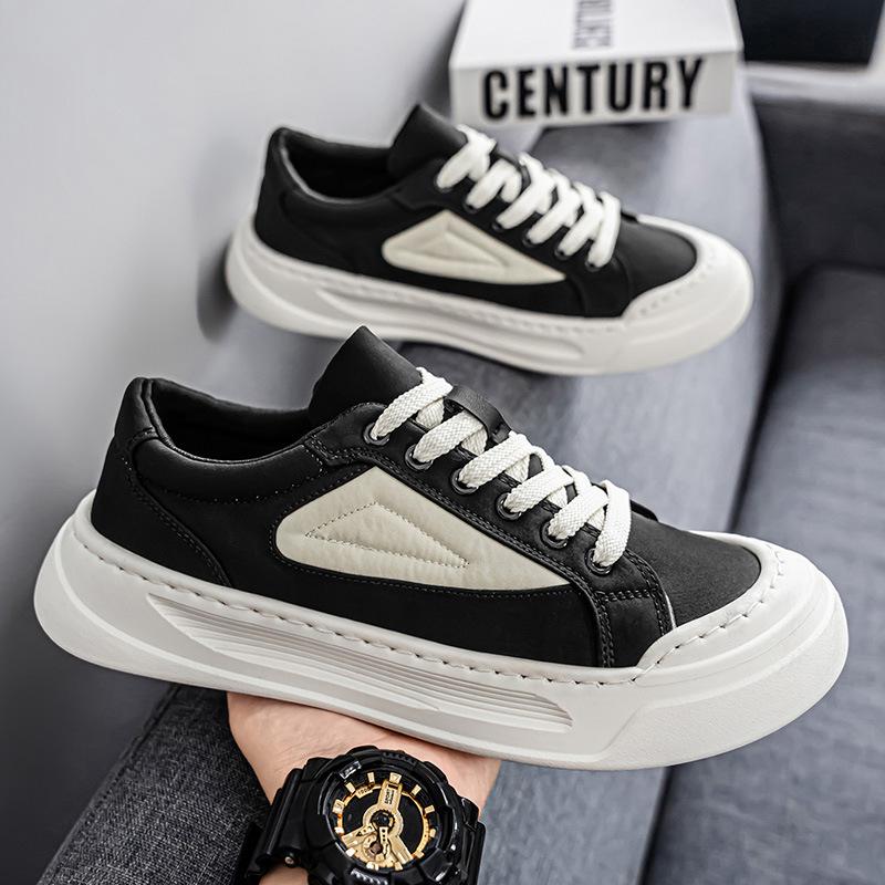 Men's Shoes Breathable Canvas Shoes 2025 Summer New Low-top Sports and Leisure Shoes Men's Soft-soled Versatile Thick Baseplate Shoes