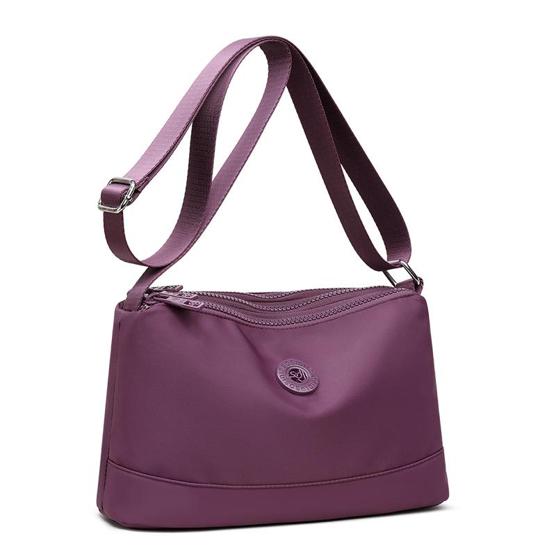 Sac à bandoulière en nylon imperméable multicouche pour femme