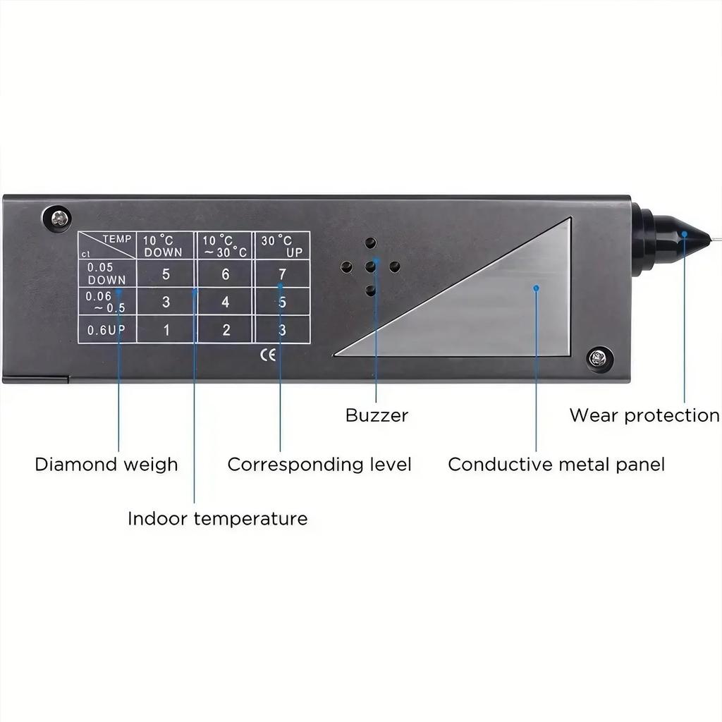 Diamond Tester Portable Gemstone Selector Tool LED Indicator Accurate Reliable Jewelry Gem Test Tool for Jewelry Jade Ruby