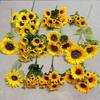 Sunflower Artificial Flower Bouquet Silk Fake Flowers for Indoor Decor in Living Room Office Bedroom Floor - standing Stylish