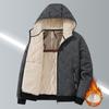 Cotton Coat Men's Winter Graphene Heated Hooded Cotton Jacket Plus Velvet Thickened Warm Windproof Cotton Jacket Jacket