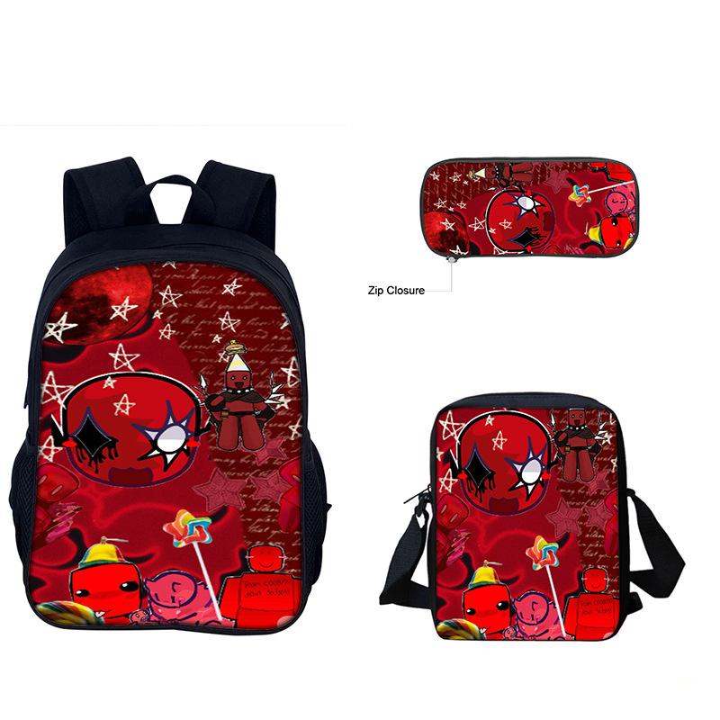 3pcs/set 3D Game Forsaken Gubby Primary and Secondary School Students Schoolbag Backpack shoulder Bag Pencil Bag School Bag