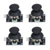 Módulo de joystick de 4 peças, controle de jogo de 5 pinos, sensor de controle XY, conjunto de eixos duplos para PS2