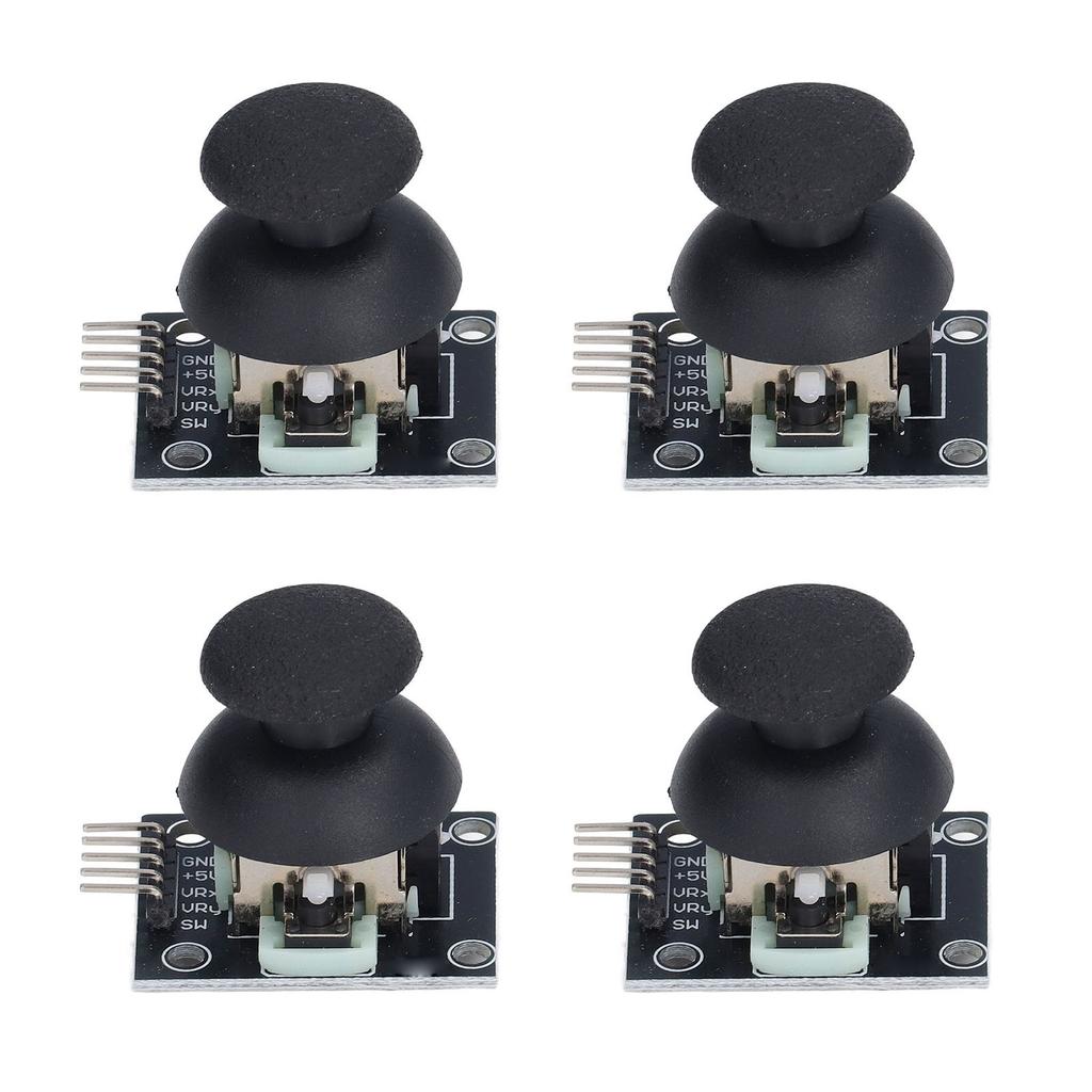 4 Stück Joystick-Modul 5 Pin Gamecontroller Steuerungssensor X Y Dualachsen Set Kit für PS2