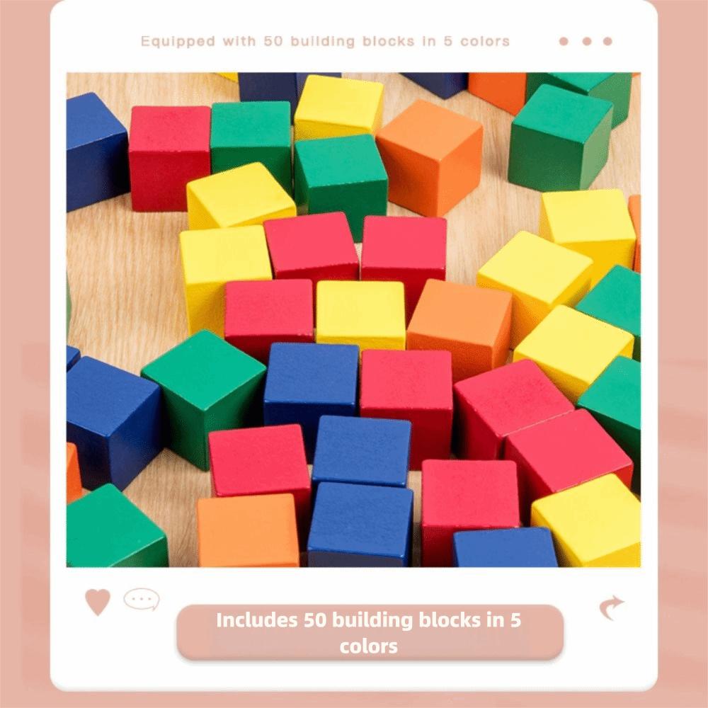 A Box Poratable Wooden Puzzle Creative Three-Dimensional Toy Cube Block Toy  Educational Use