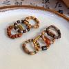 Vintage wood beaded beaded ring for women design stylish personalized ring accessories