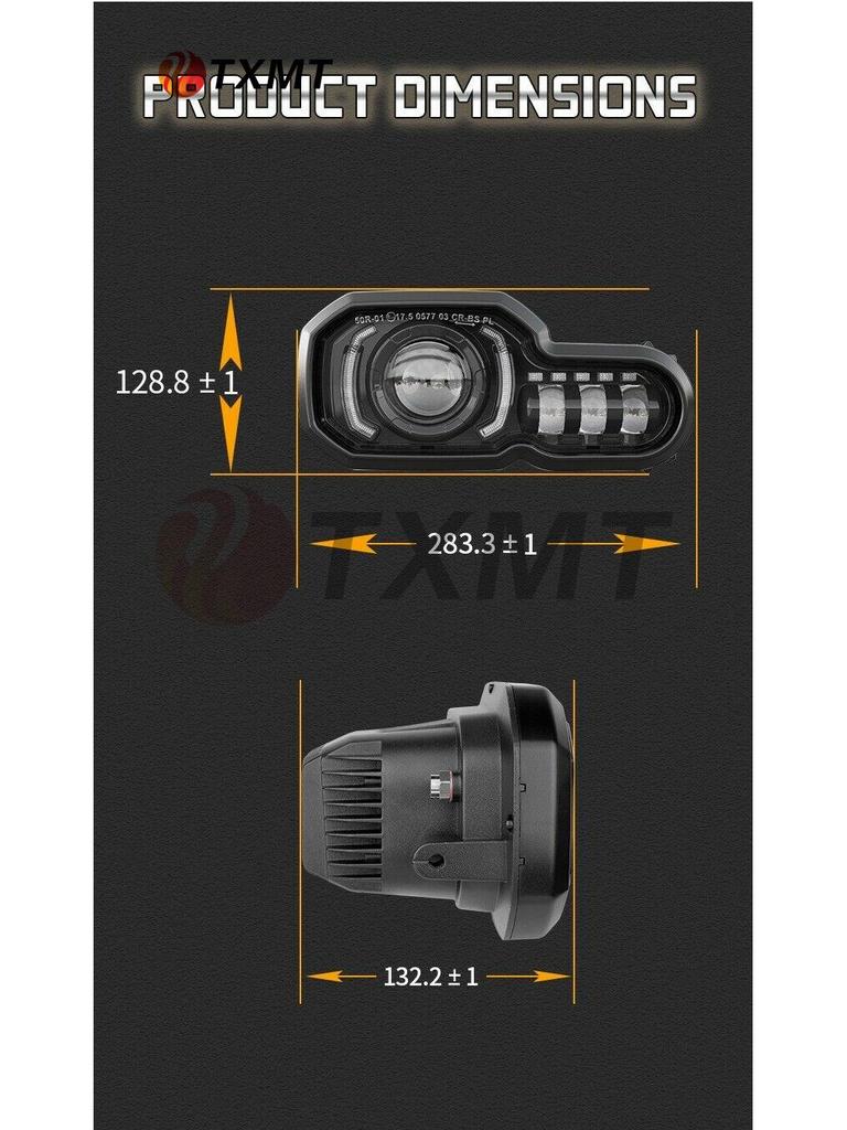 BMW F800GS/F700GS/F650GS/F800R LED Headlight Assembly - Ultra Bright