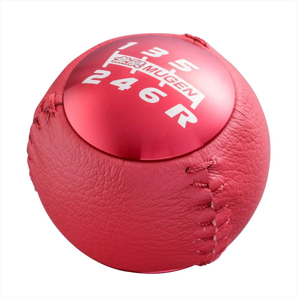 MUGEN Leather Shift Knob for Civic 2015 Red Fits (December Onwards) - (Part Number 54102-XMEB-K0S0-RD) - FK2-